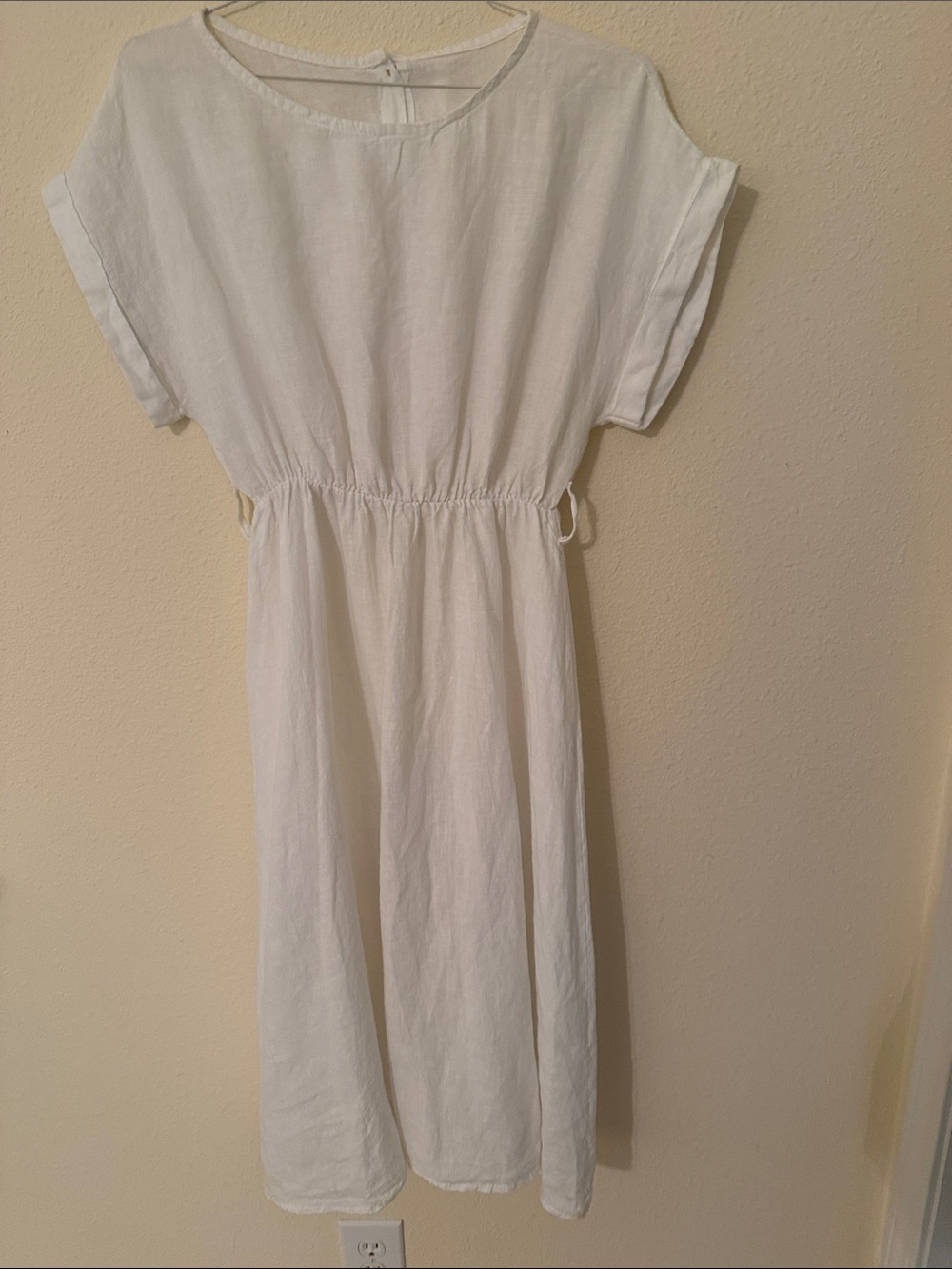Lagenlook,Coastal Grandmillennial Resortwear Morado  Linen Dress Made In Italy